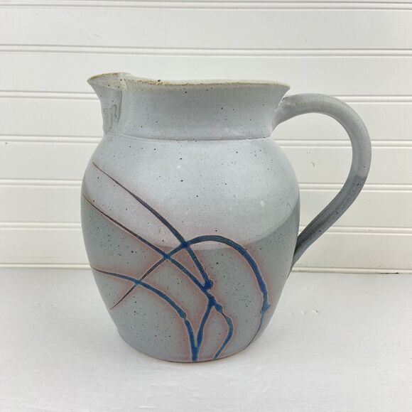 Windholtz Studio Pottery Large 8.5" Water Jug Pitcher Signed USA Made Vintage - Picture 2 of 9